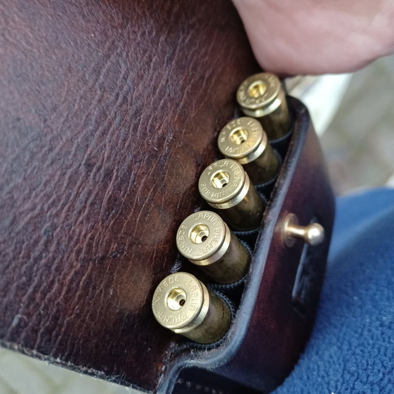5 Round Bullet Belt Pouches (MK1 Sam Brown)