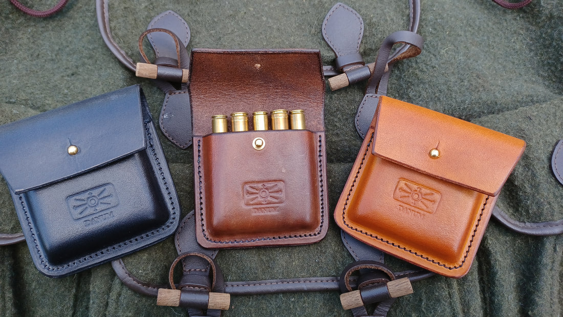 5 Round Bullet Belt Pouches (MK1 Sam Brown)