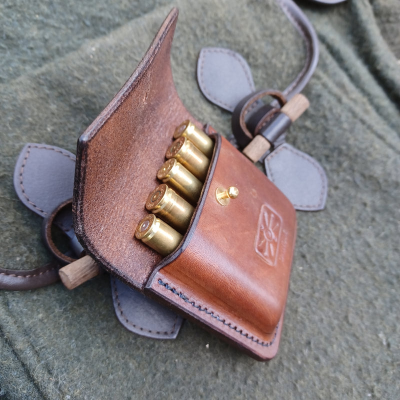 5 Round Bullet Belt Pouches (MK1 Sam Brown)