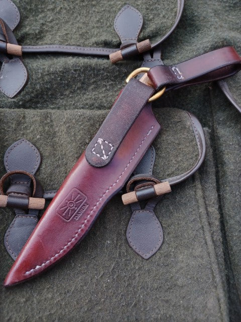 Roe Catcher Thor pattern Damasteel, stabilised Maple
