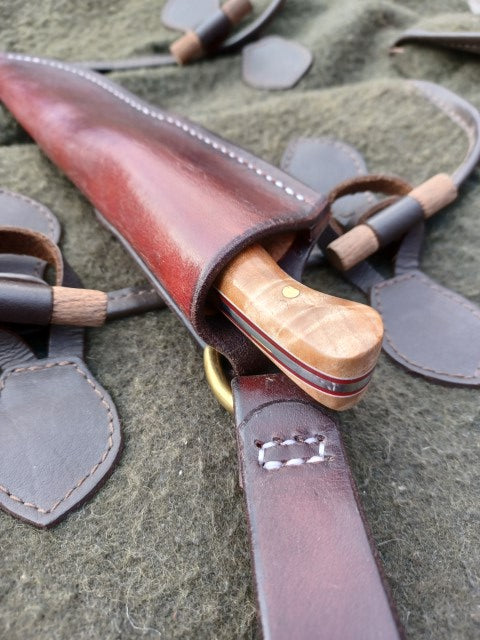 Roe Catcher Thor pattern Damasteel, stabilised Maple