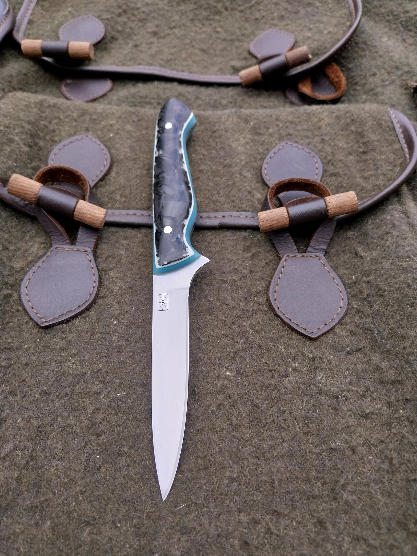 Muntjac Catcher Blue moon glow shredded carbon fibre Glow in the dark