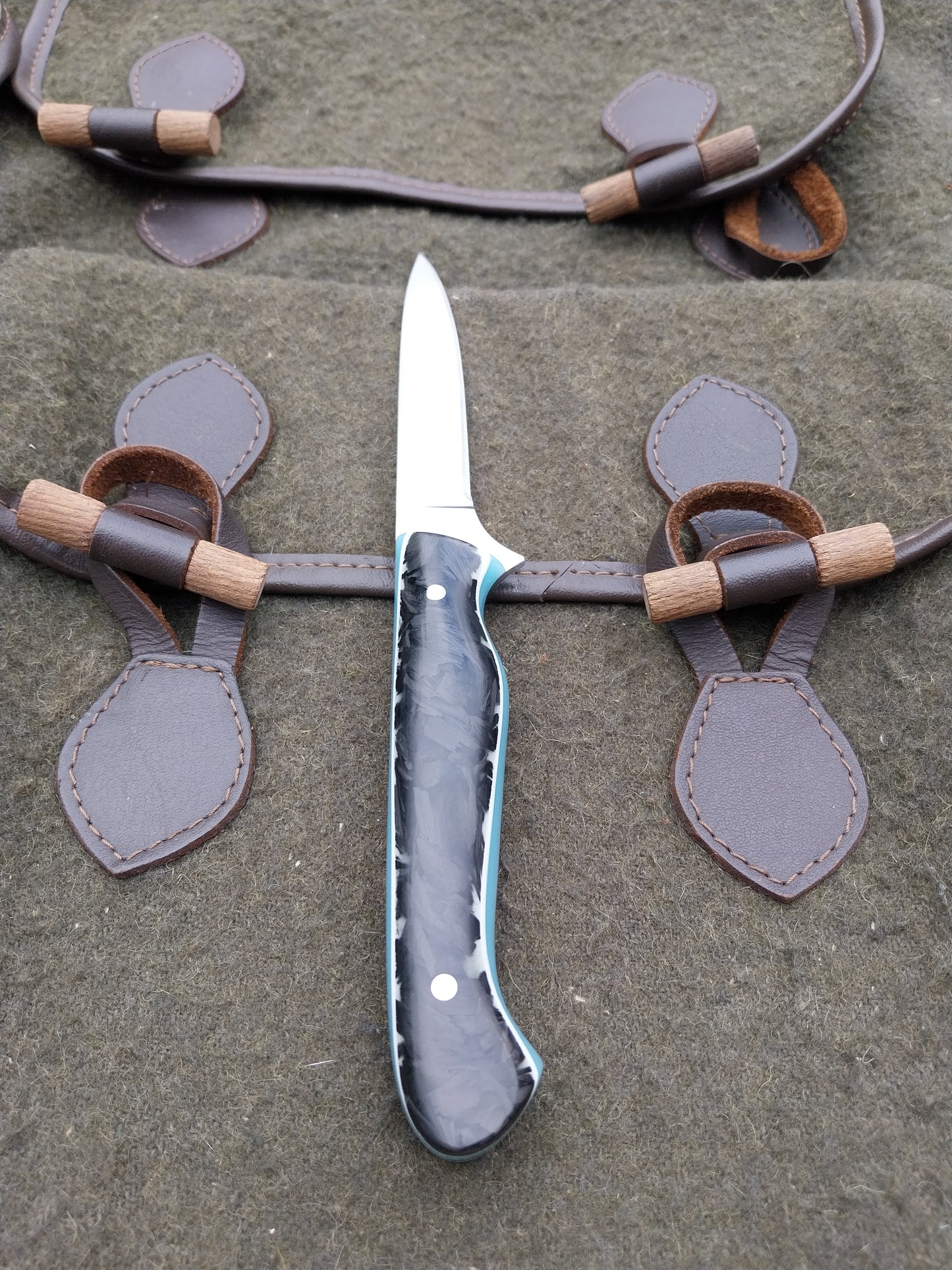 Muntjac Catcher Blue moon glow shredded carbon fibre Glow in the dark