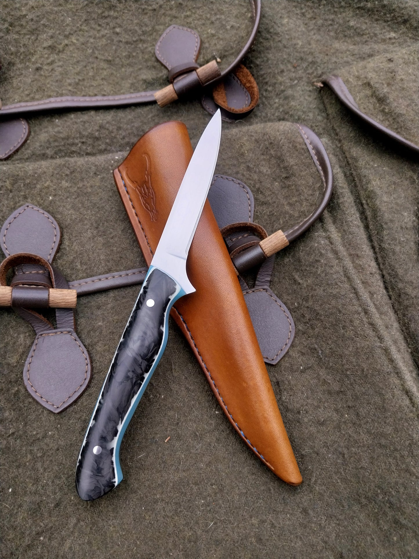 Muntjac Catcher Blue moon glow shredded carbon fibre Glow in the dark