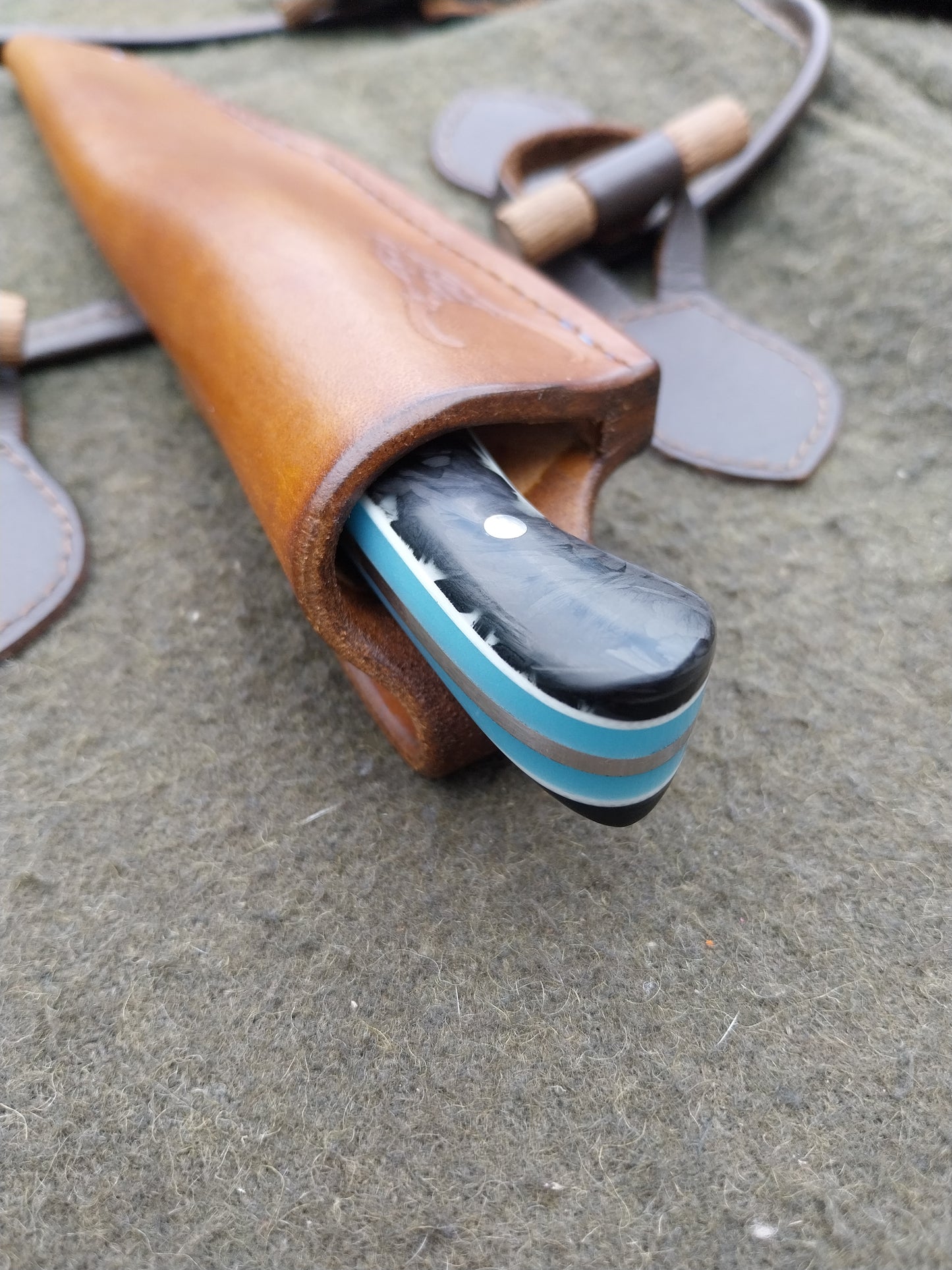 Muntjac Catcher Blue moon glow shredded carbon fibre Glow in the dark
