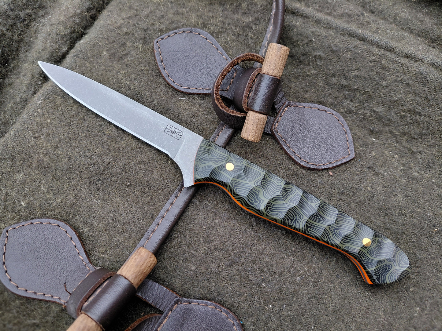 Muntjac Catcher Green Damascus