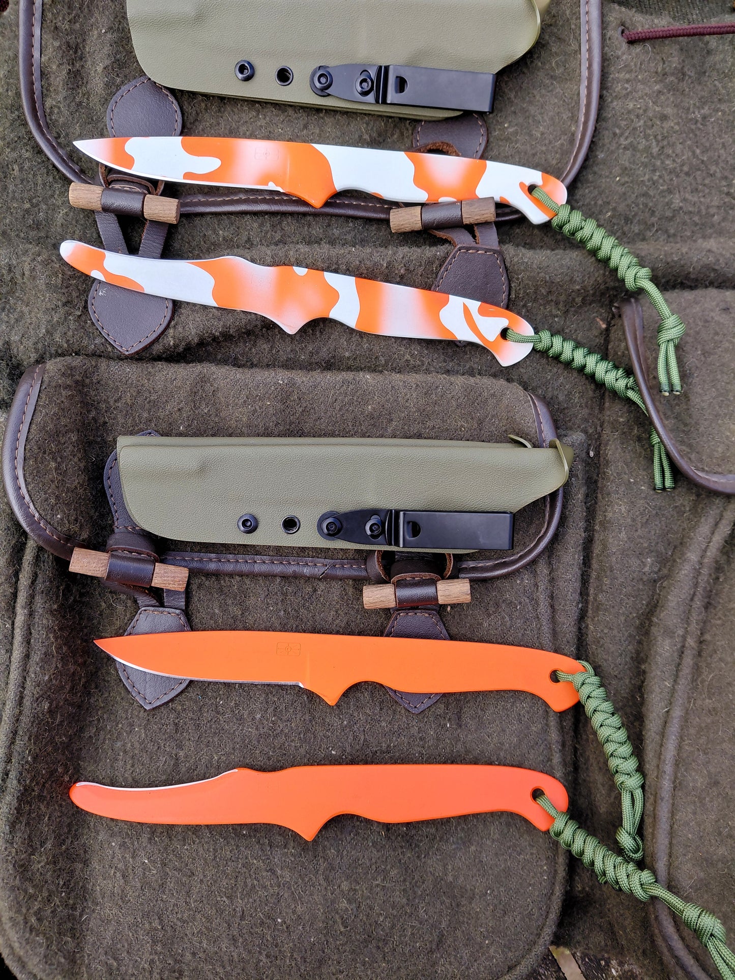 Naked Roe Catcher and Zipper Catcher Combo (Cerakoted) Green Kydex sheath