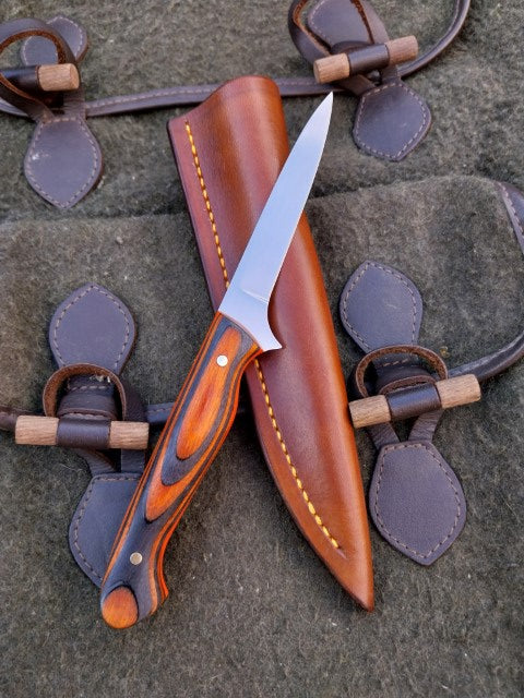 Muntjac Catcher orange and black laminated wood