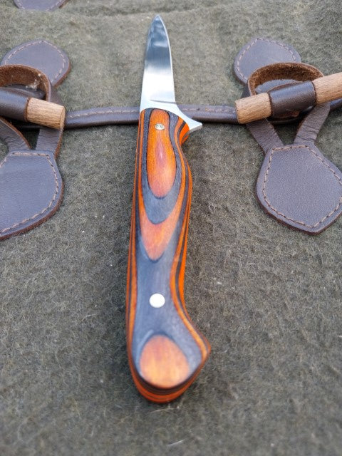 Muntjac Catcher orange and black laminated wood