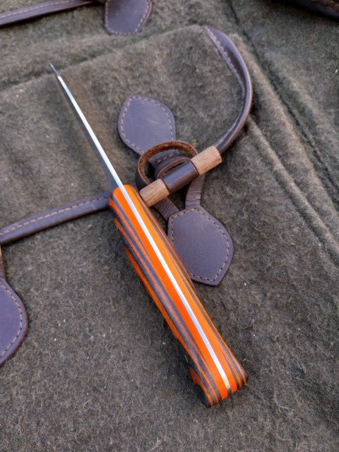 Muntjac Catcher orange and black laminated wood