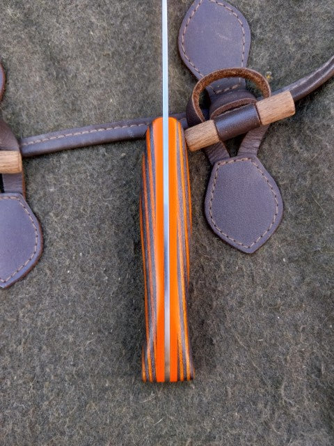 Muntjac Catcher orange and black laminated wood