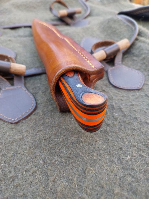 Muntjac Catcher orange and black laminated wood