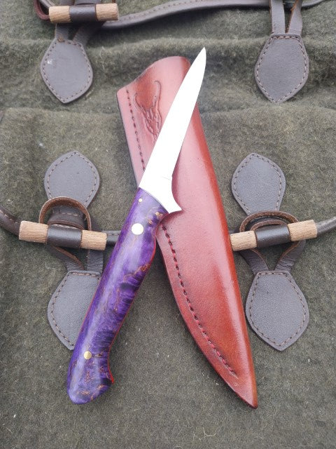 Muntjac Catcher Purple dyed stabilised wood