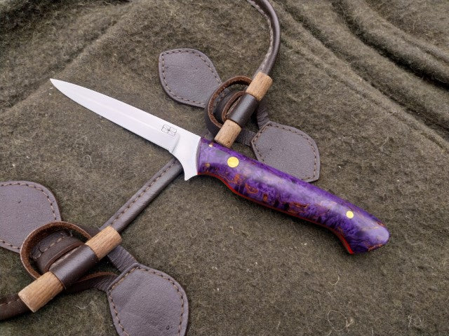 Muntjac Catcher Purple dyed stabilised wood