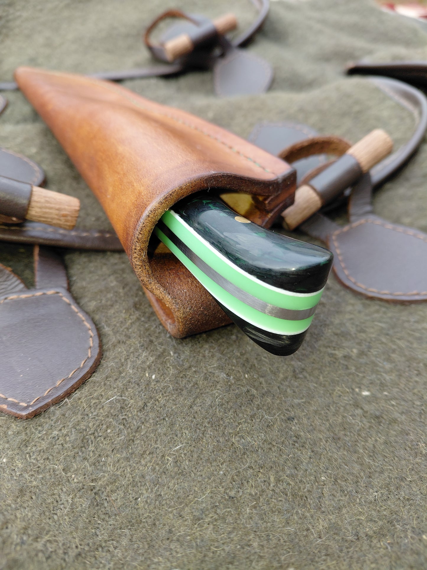 Roe Catcher Green moon glow shredded carbon fibre Glow in the dark