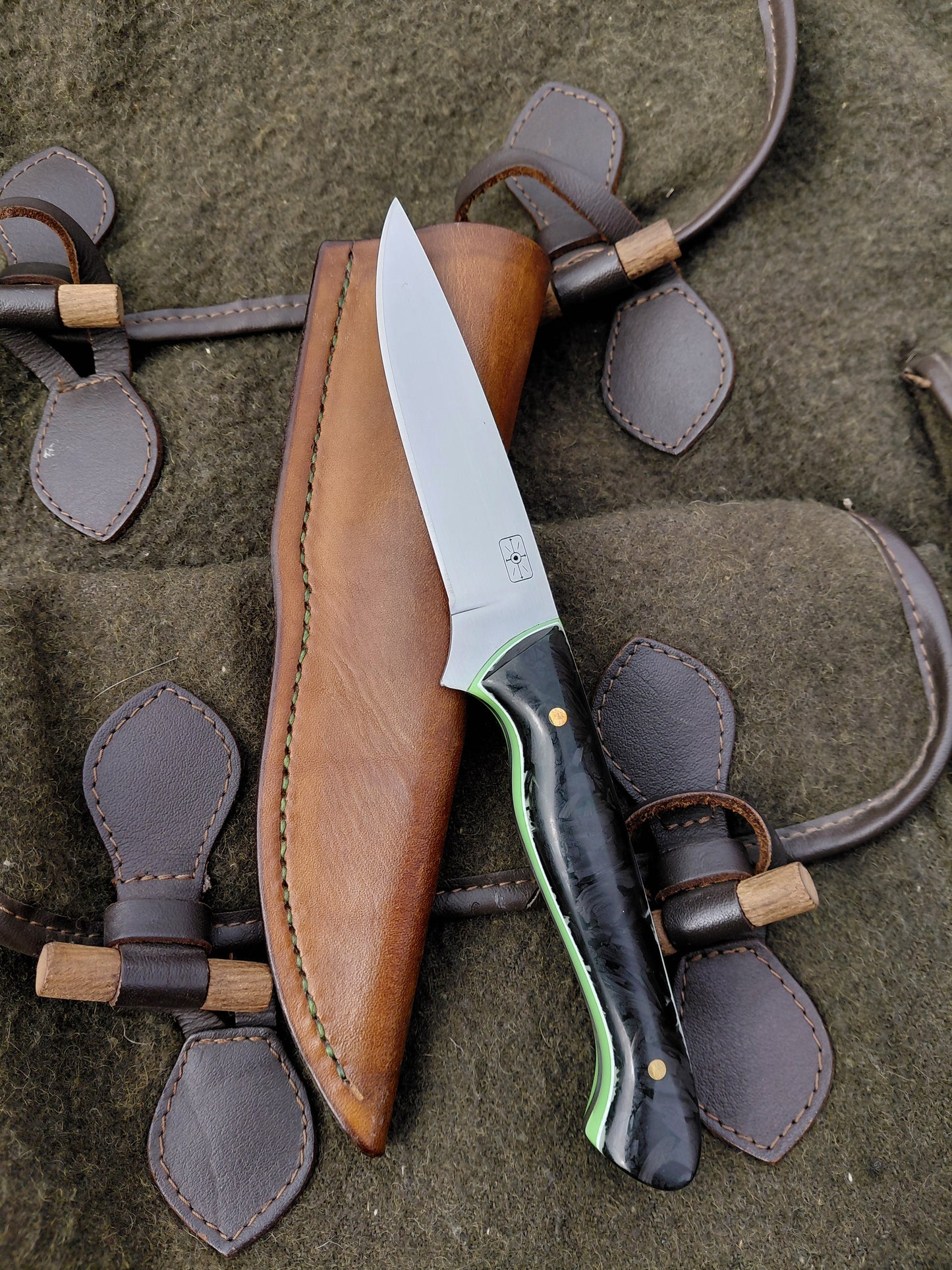 Roe Catcher Green moon glow shredded carbon fibre Glow in the dark