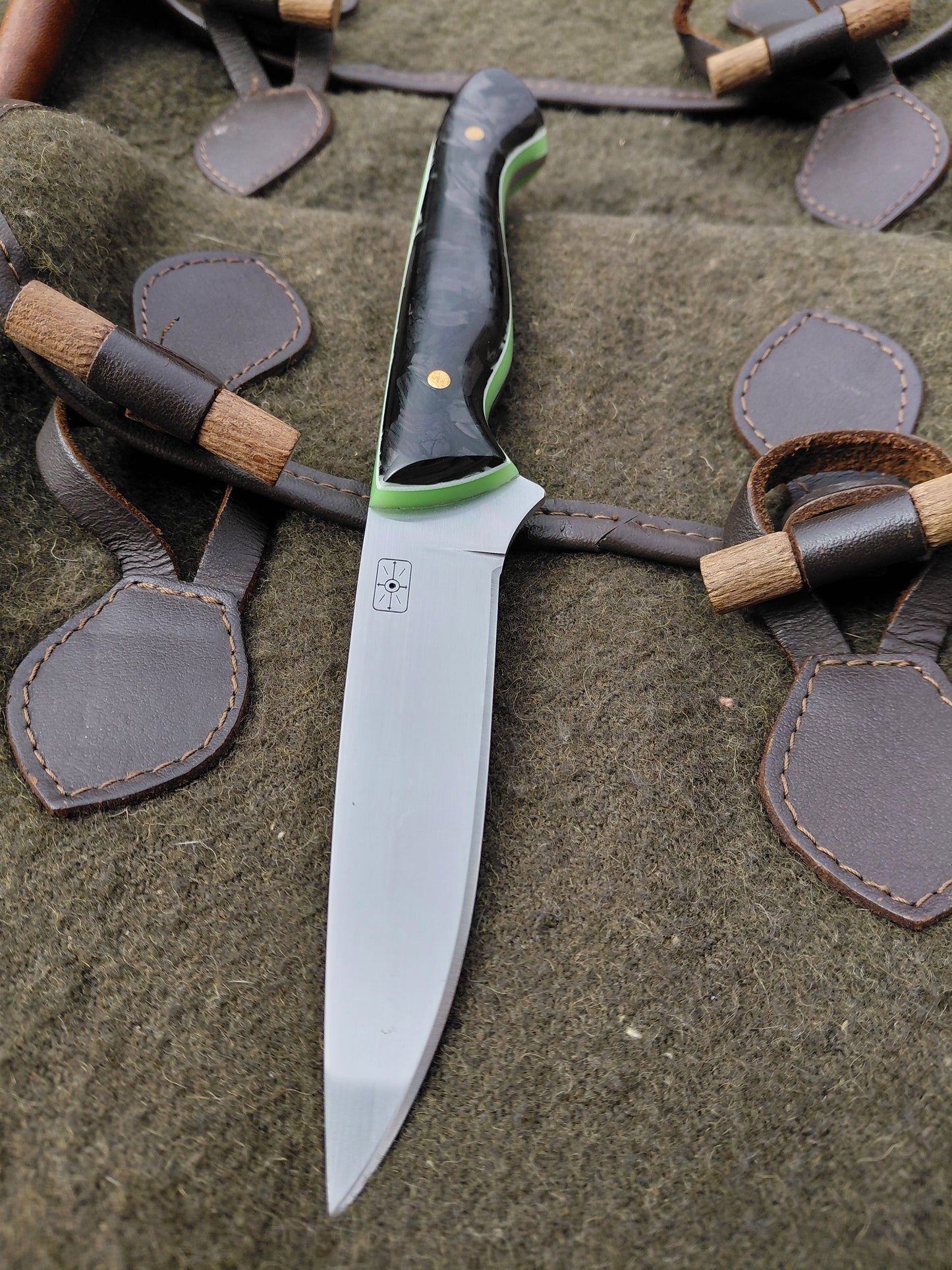 Roe Catcher Green moon glow shredded carbon fibre Glow in the dark
