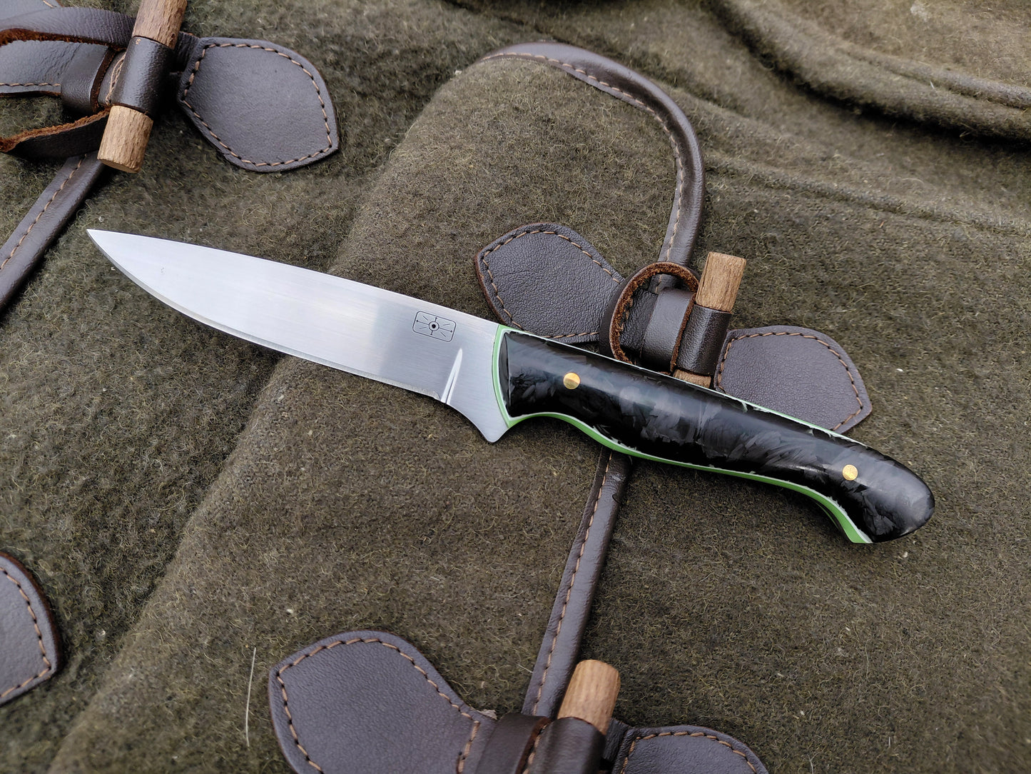 Roe Catcher Green moon glow shredded carbon fibre Glow in the dark
