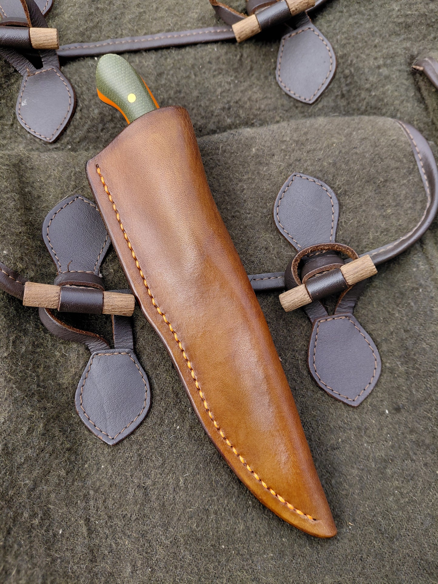 Roe Catcher Green Canvas Micarta