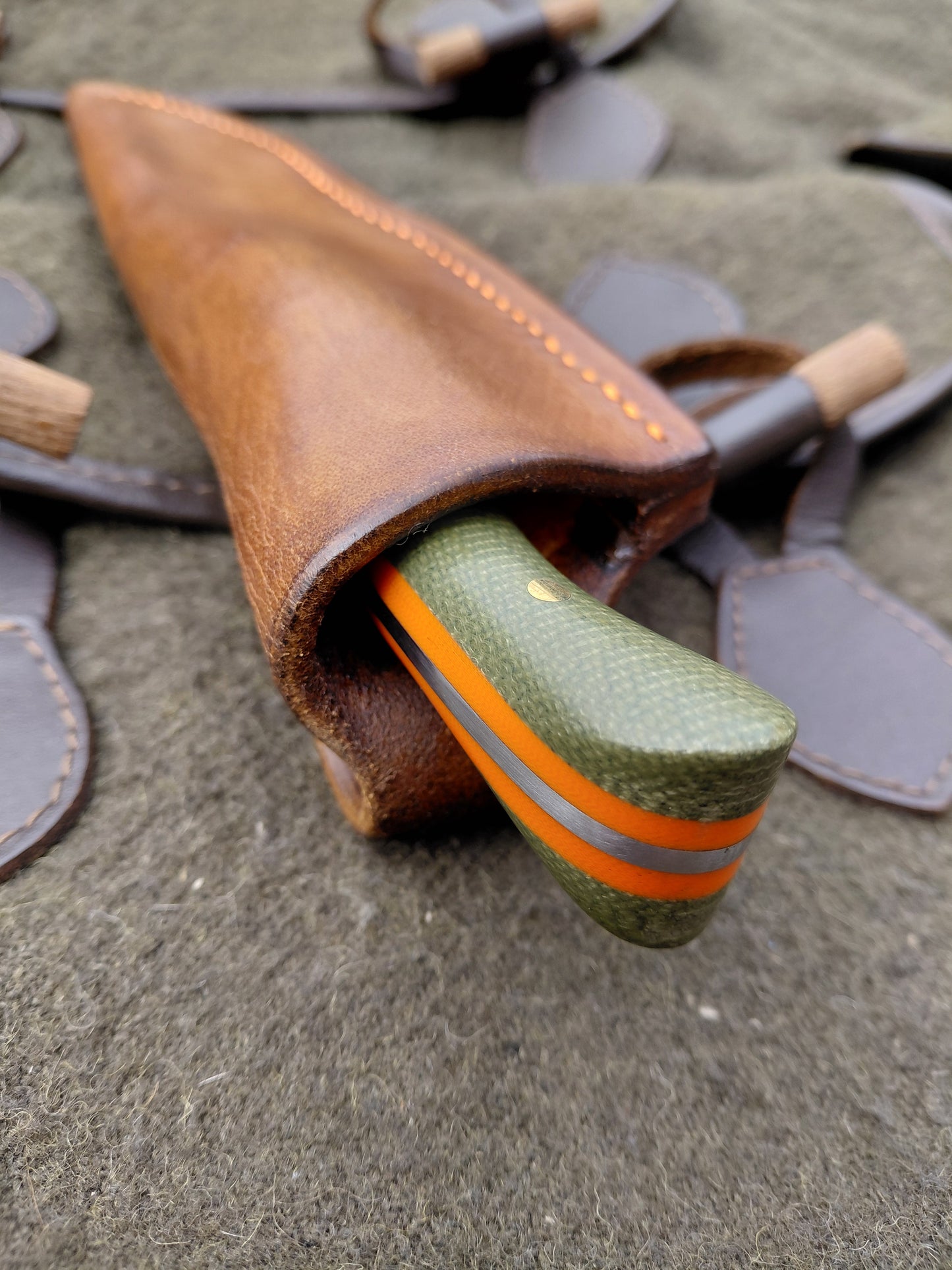 Roe Catcher Green Canvas Micarta