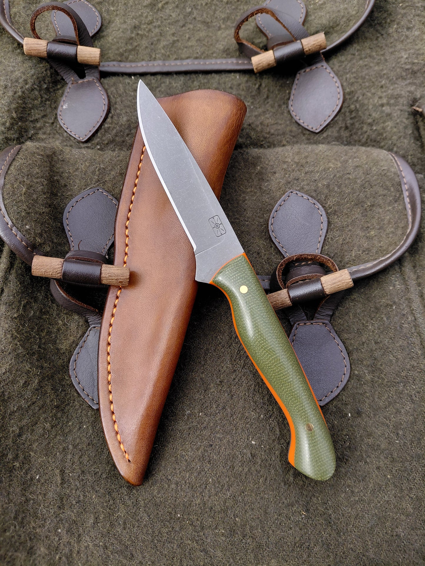 Roe Catcher Green Canvas Micarta