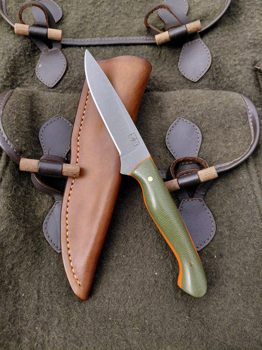 Roe Catcher Green Canvas Micarta