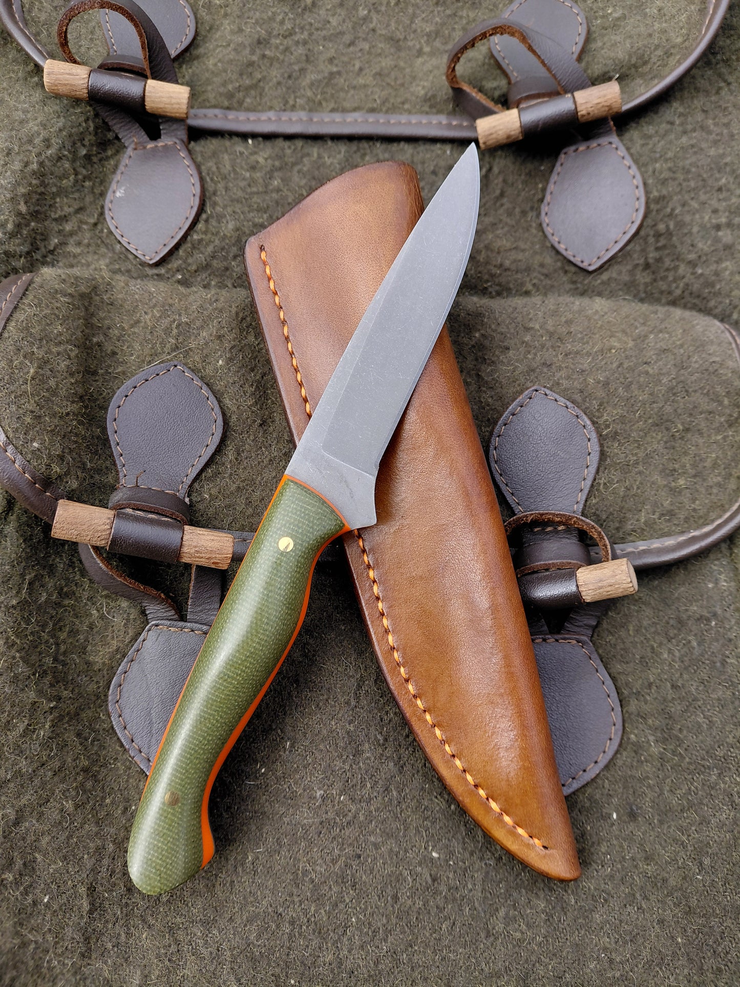 Roe Catcher Green Canvas Micarta