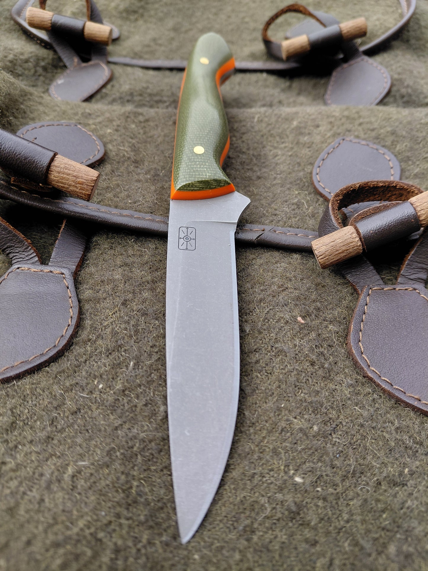 Roe Catcher Green Canvas Micarta