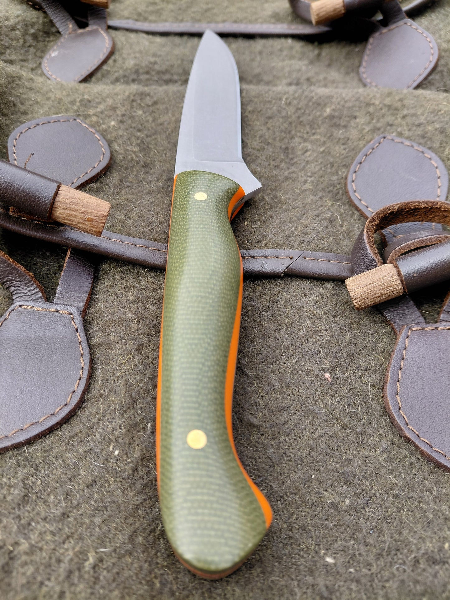 Roe Catcher Green Canvas Micarta