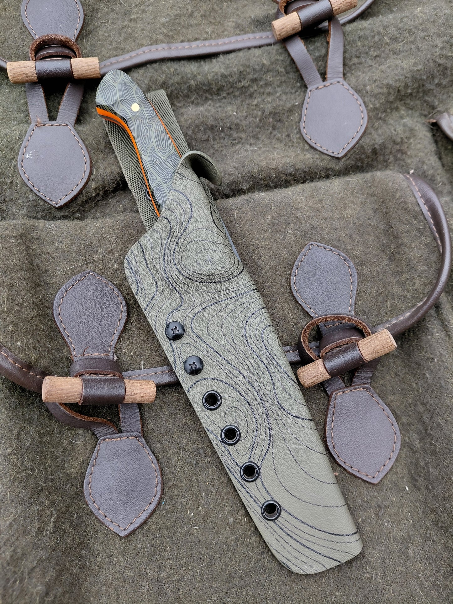 Fallow Catcher Green Canvas Micarta