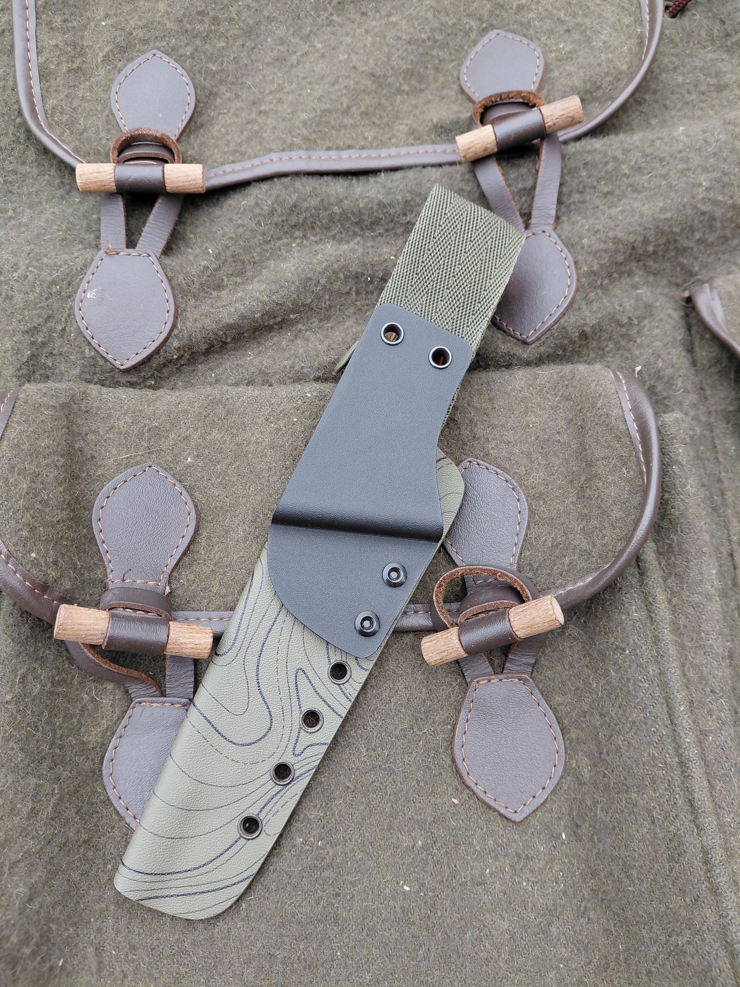 Fallow Catcher Green Canvas Micarta