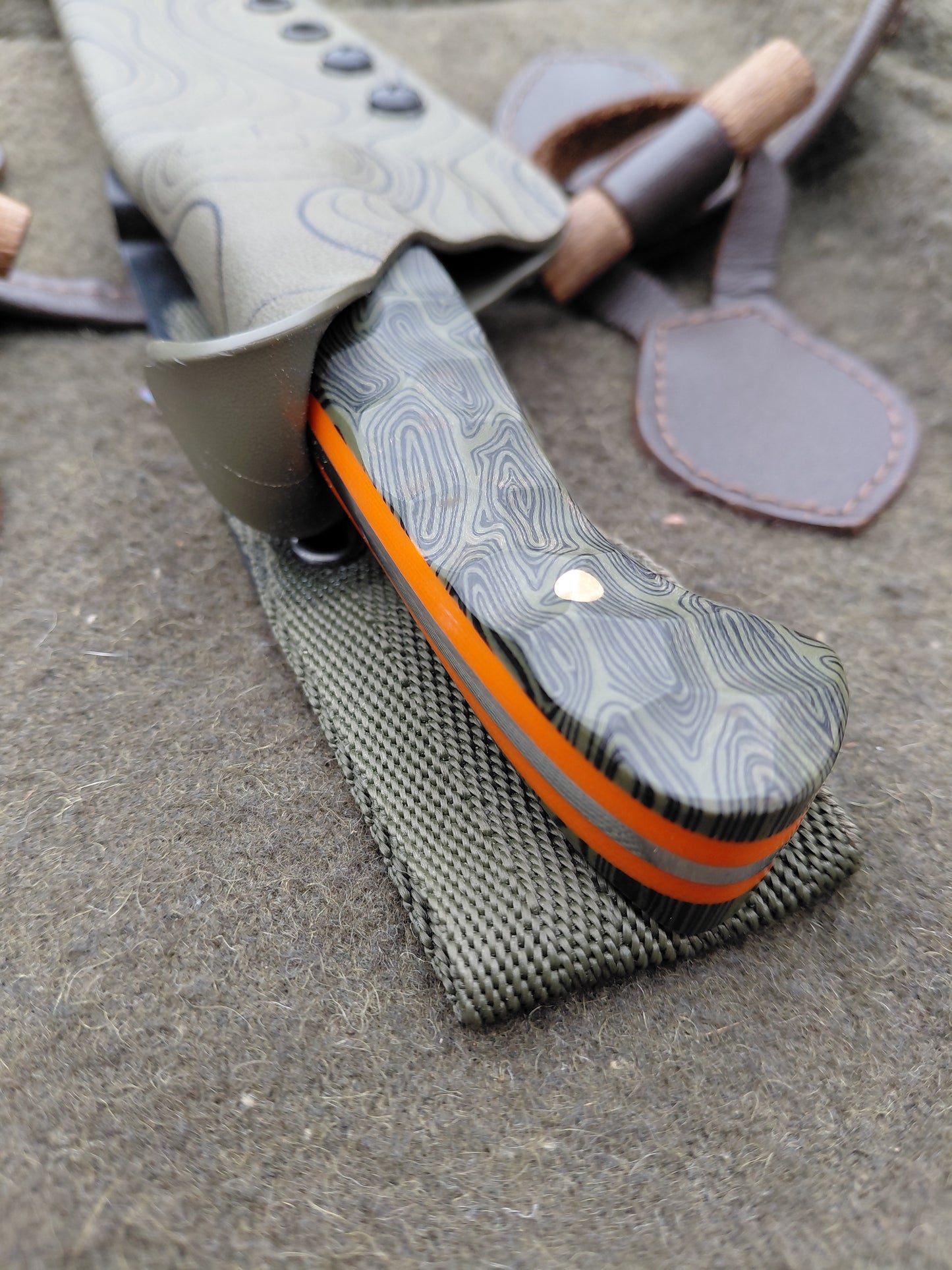 Fallow Catcher Green Canvas Micarta