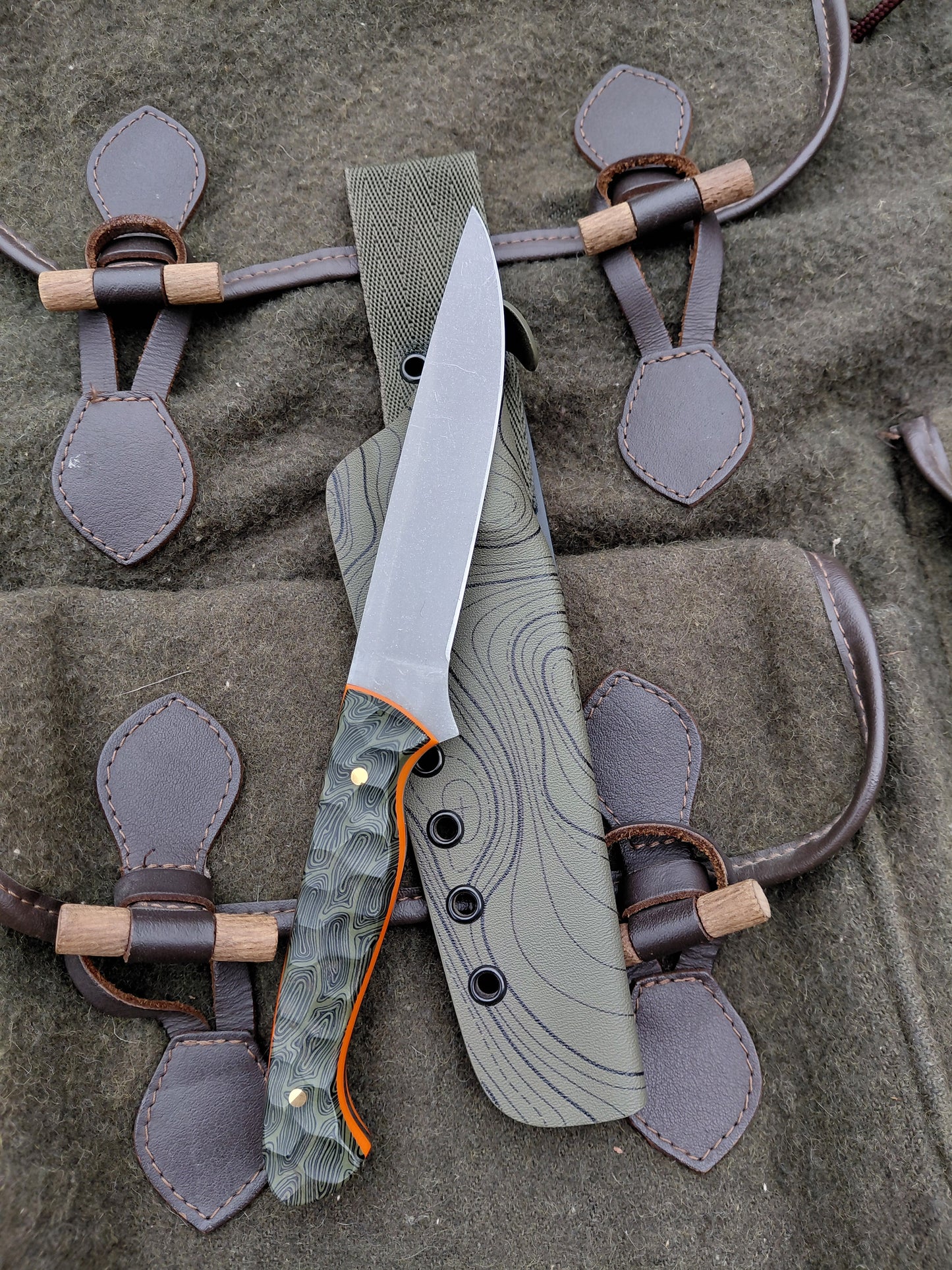 Fallow Catcher Green Canvas Micarta