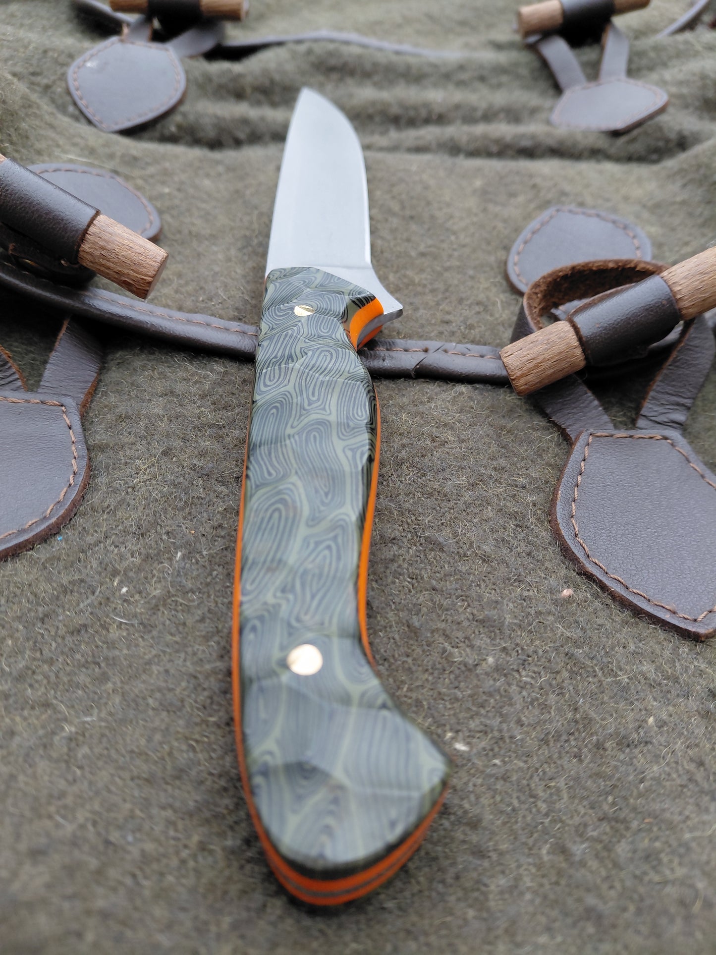 Fallow Catcher Green Canvas Micarta