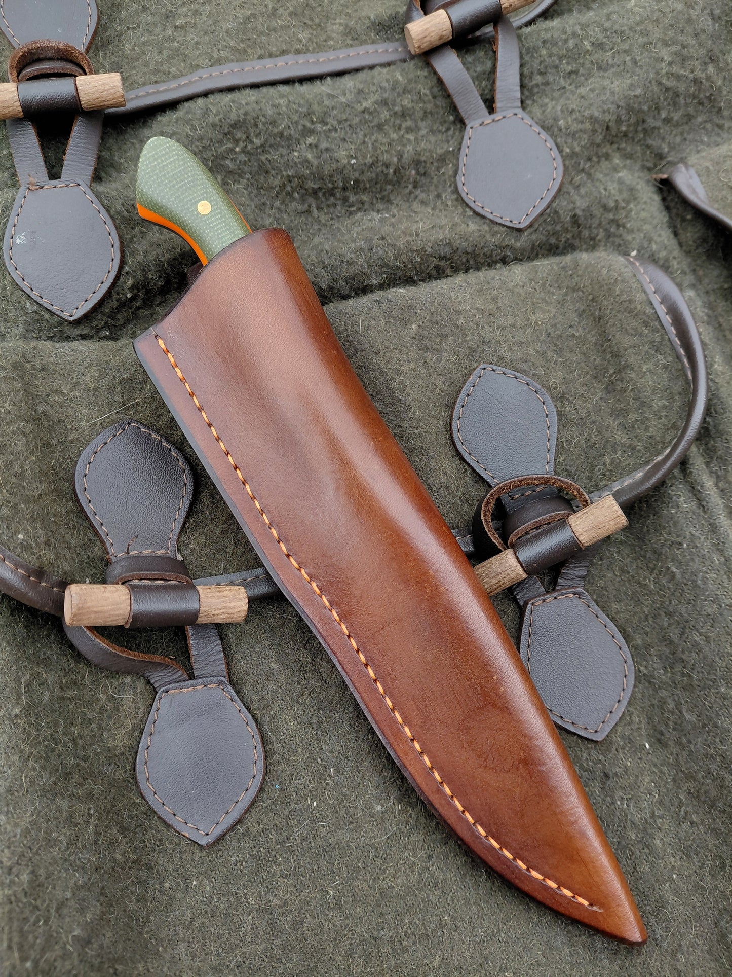 Fallow Catcher Green Canvas Micarta