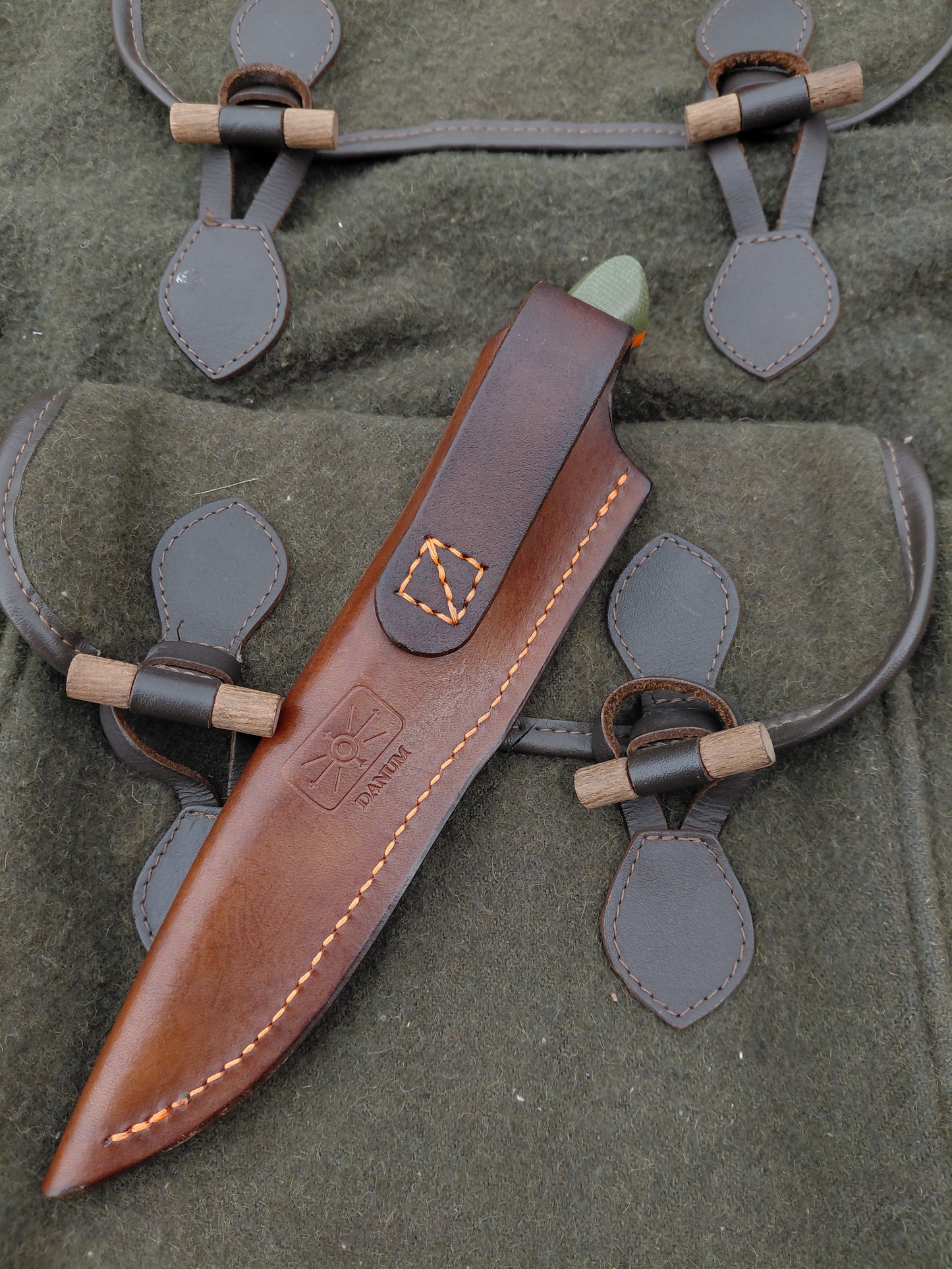 Fallow Catcher Green Canvas Micarta