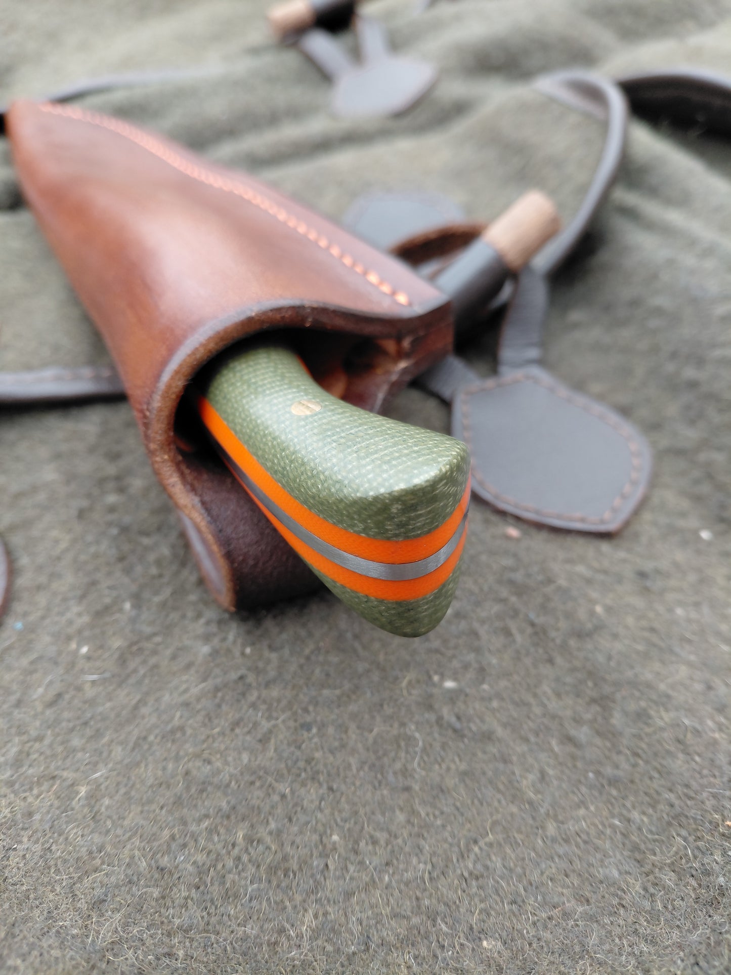 Fallow Catcher Green Canvas Micarta