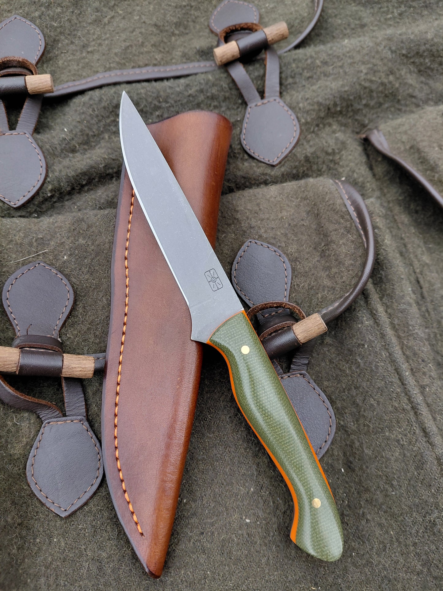 Fallow Catcher Green Canvas Micarta