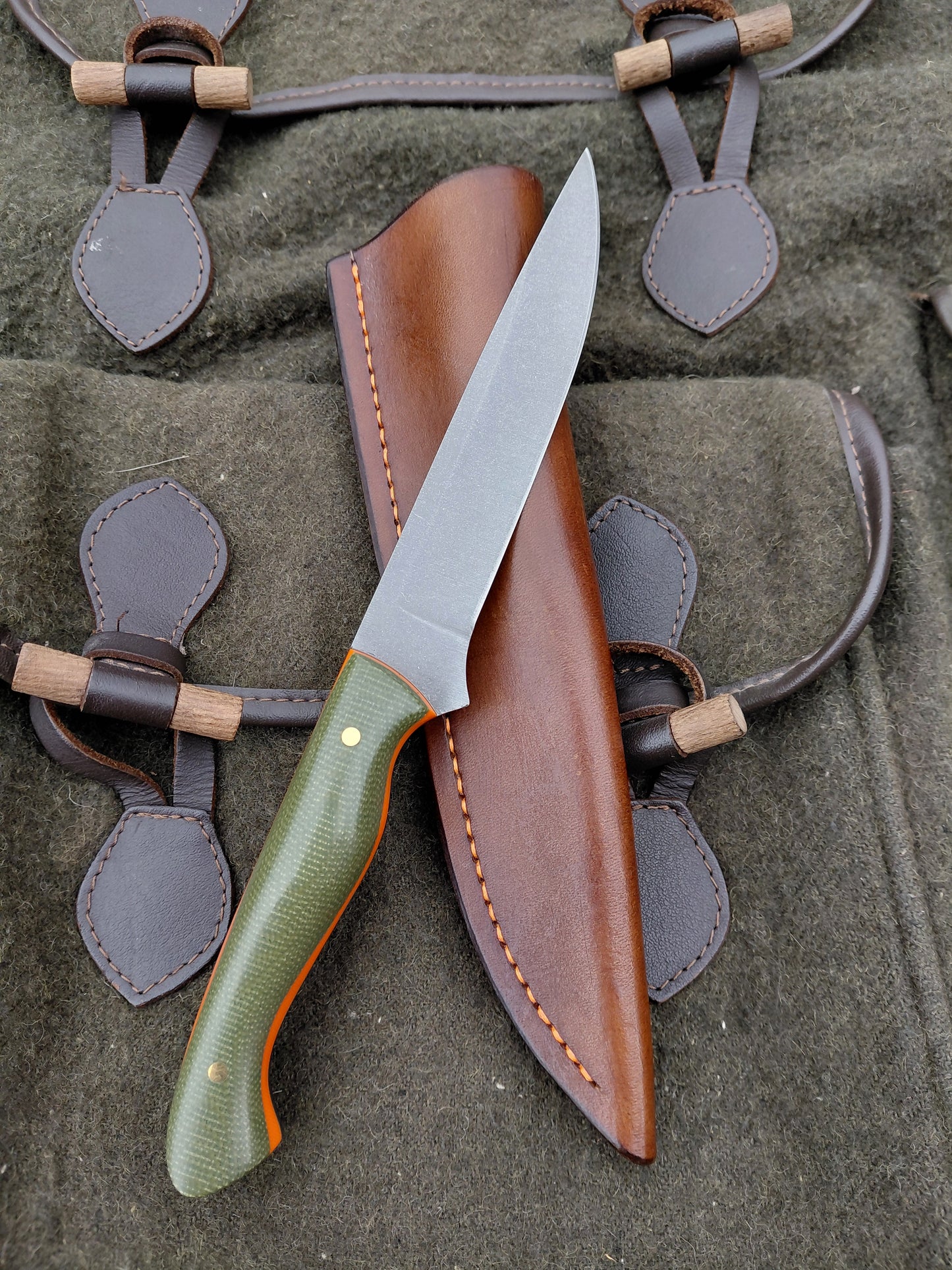Fallow Catcher Green Canvas Micarta