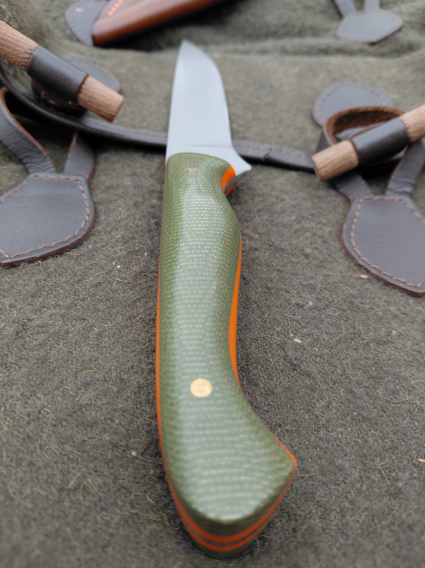Fallow Catcher Green Canvas Micarta