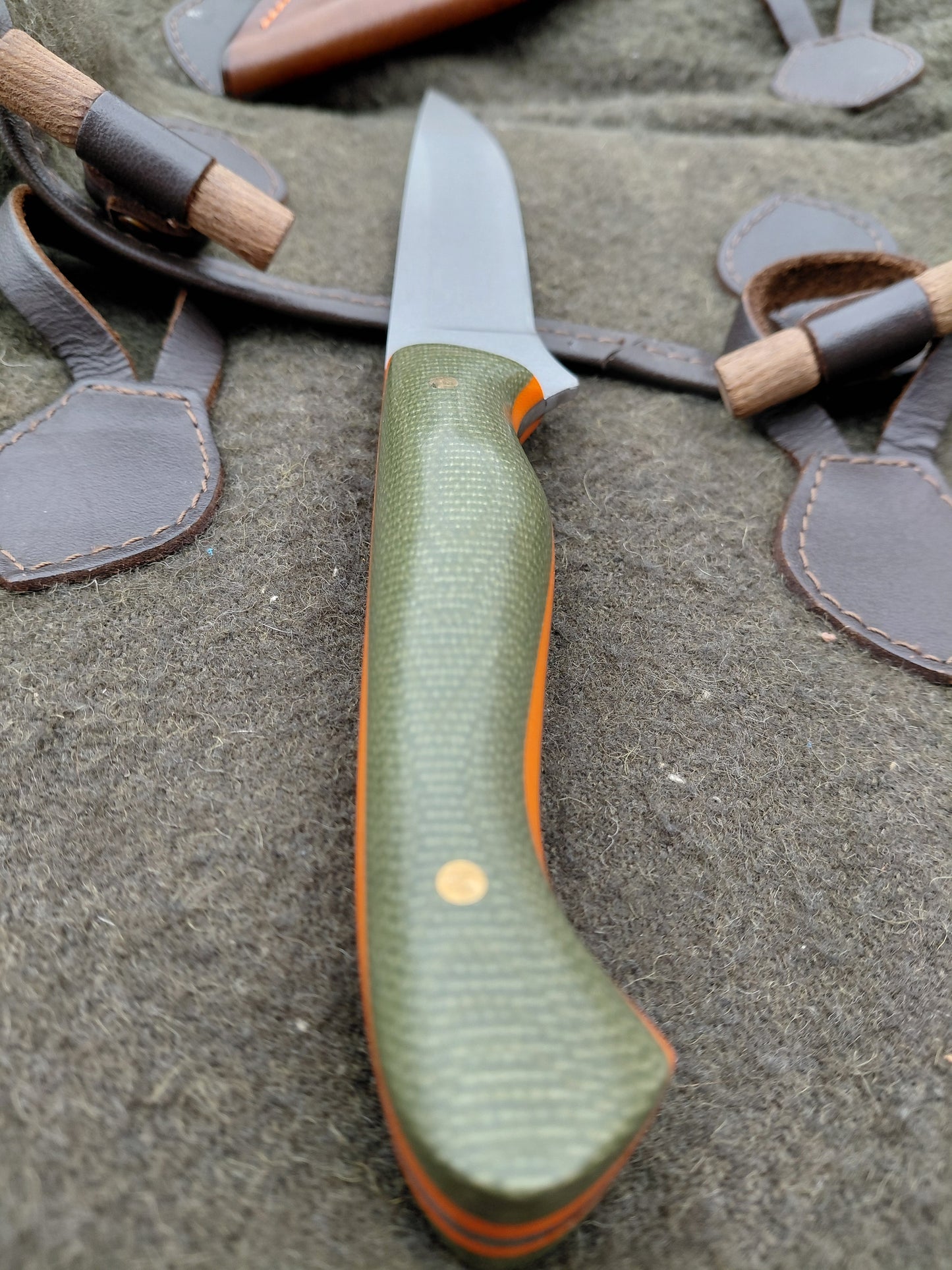 Fallow Catcher Green Canvas Micarta
