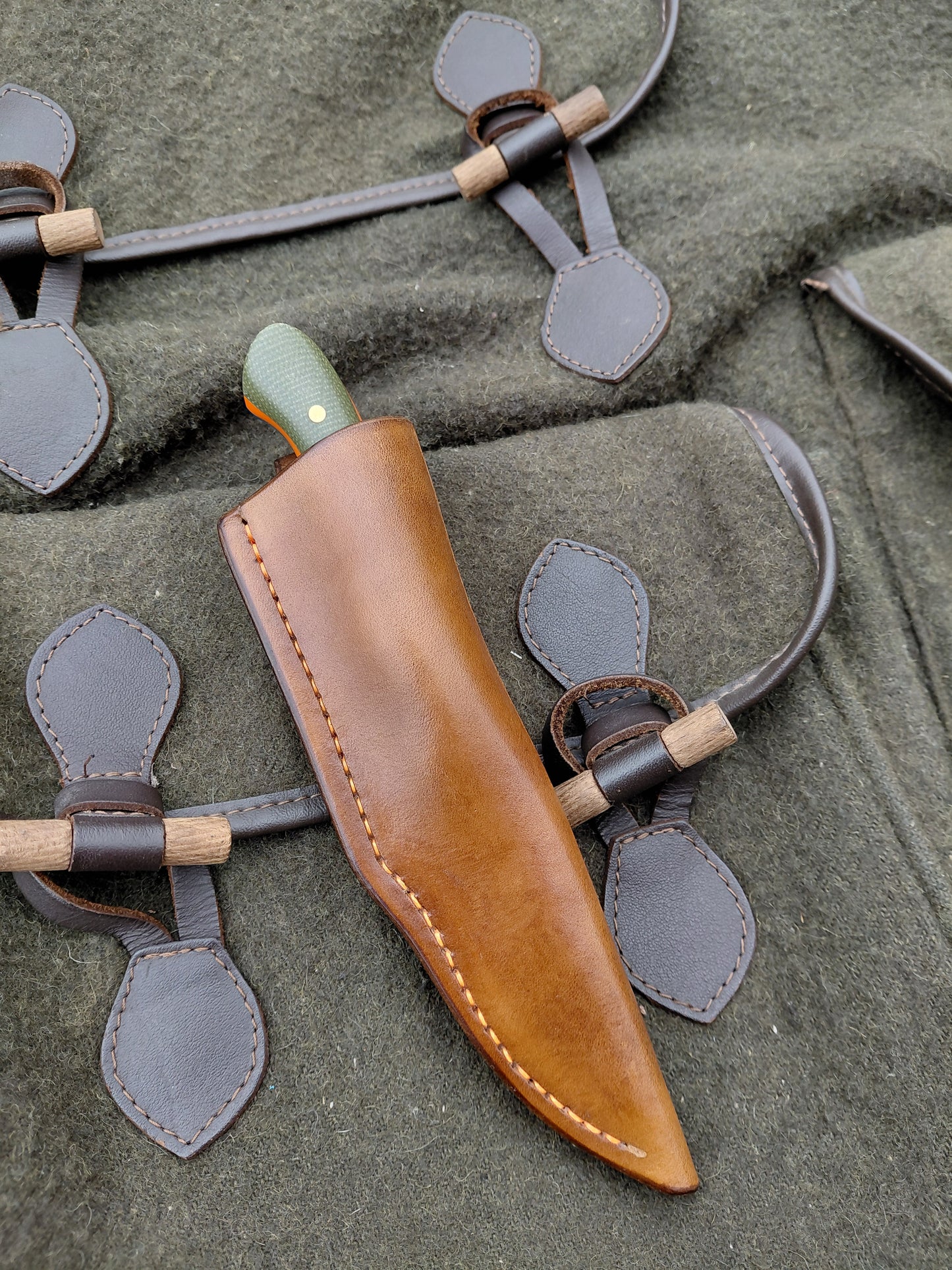 Catcher Green Canvas Micarta