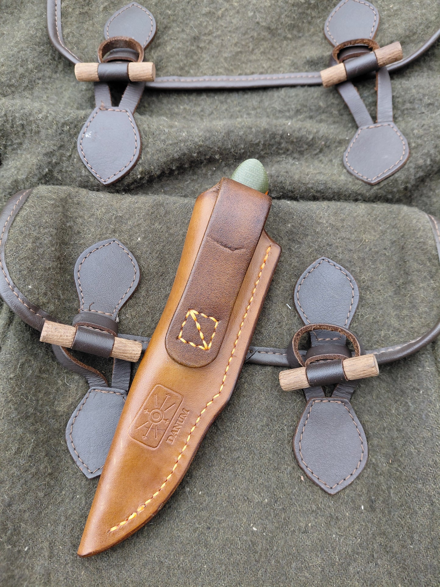 Catcher Green Canvas Micarta