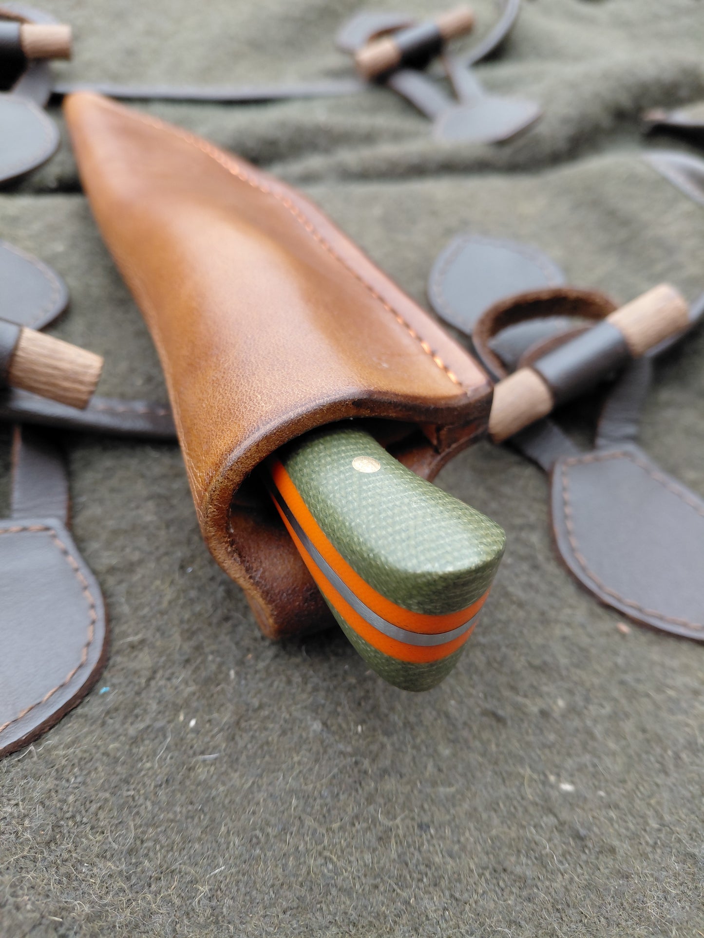 Catcher Green Canvas Micarta