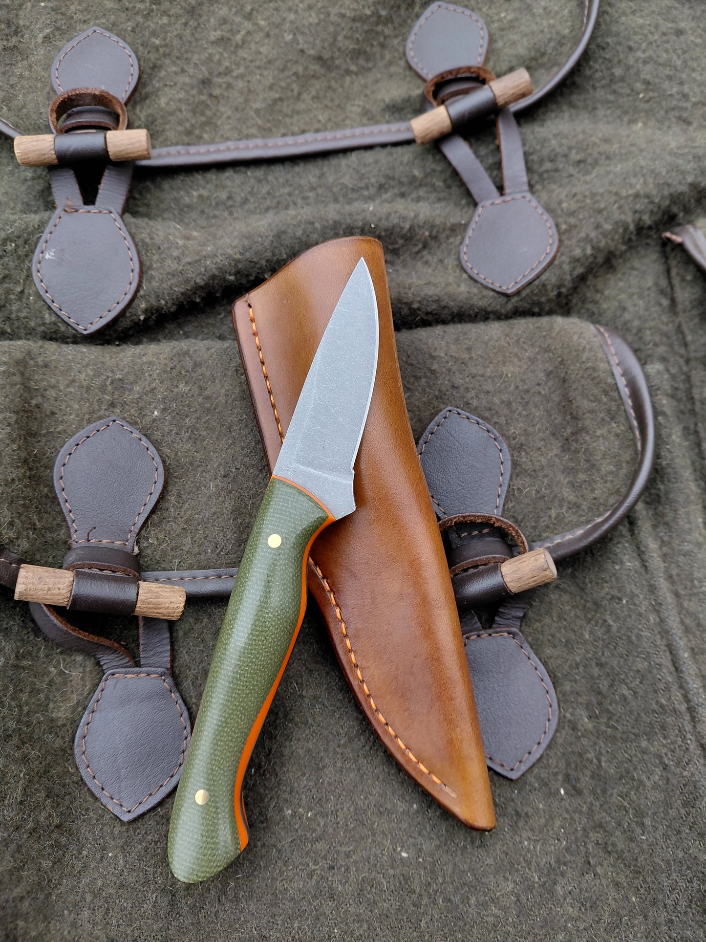 Catcher Green Canvas Micarta