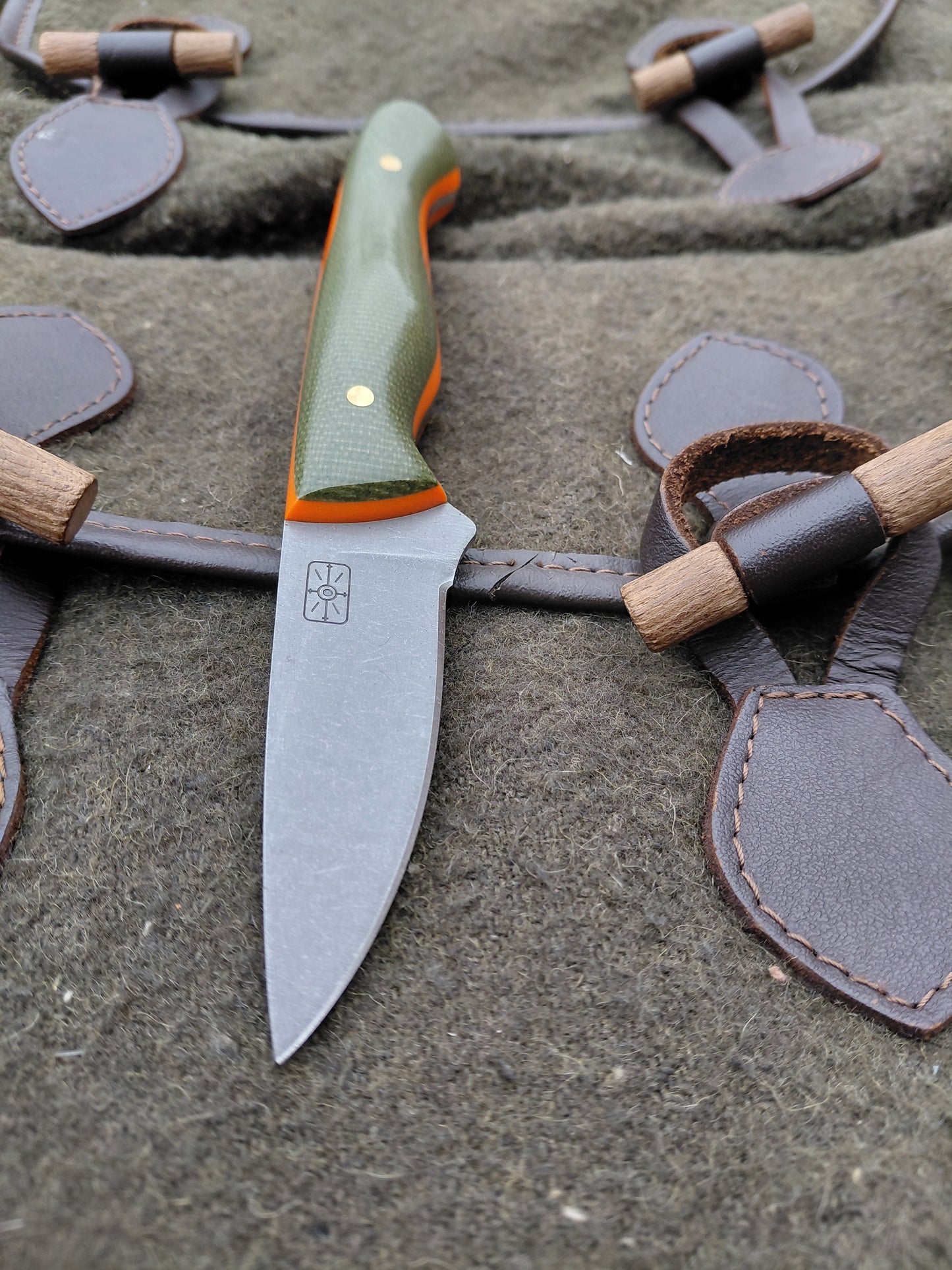 Catcher Green Canvas Micarta