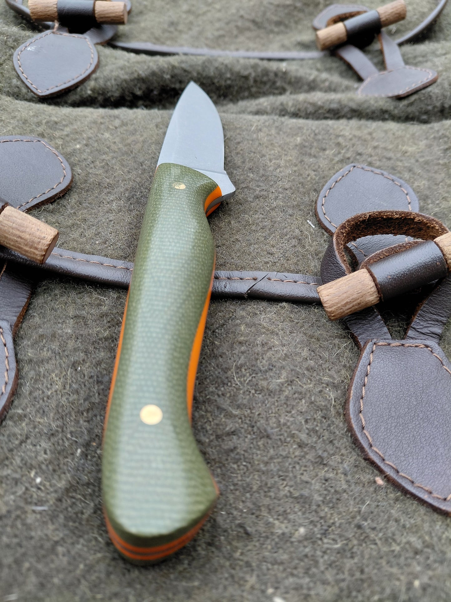 Catcher Green Canvas Micarta