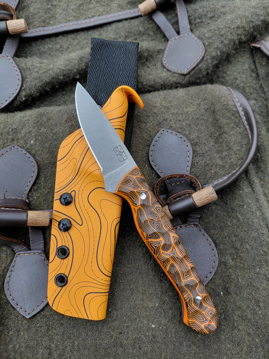 Catcher Orange Damascus G10