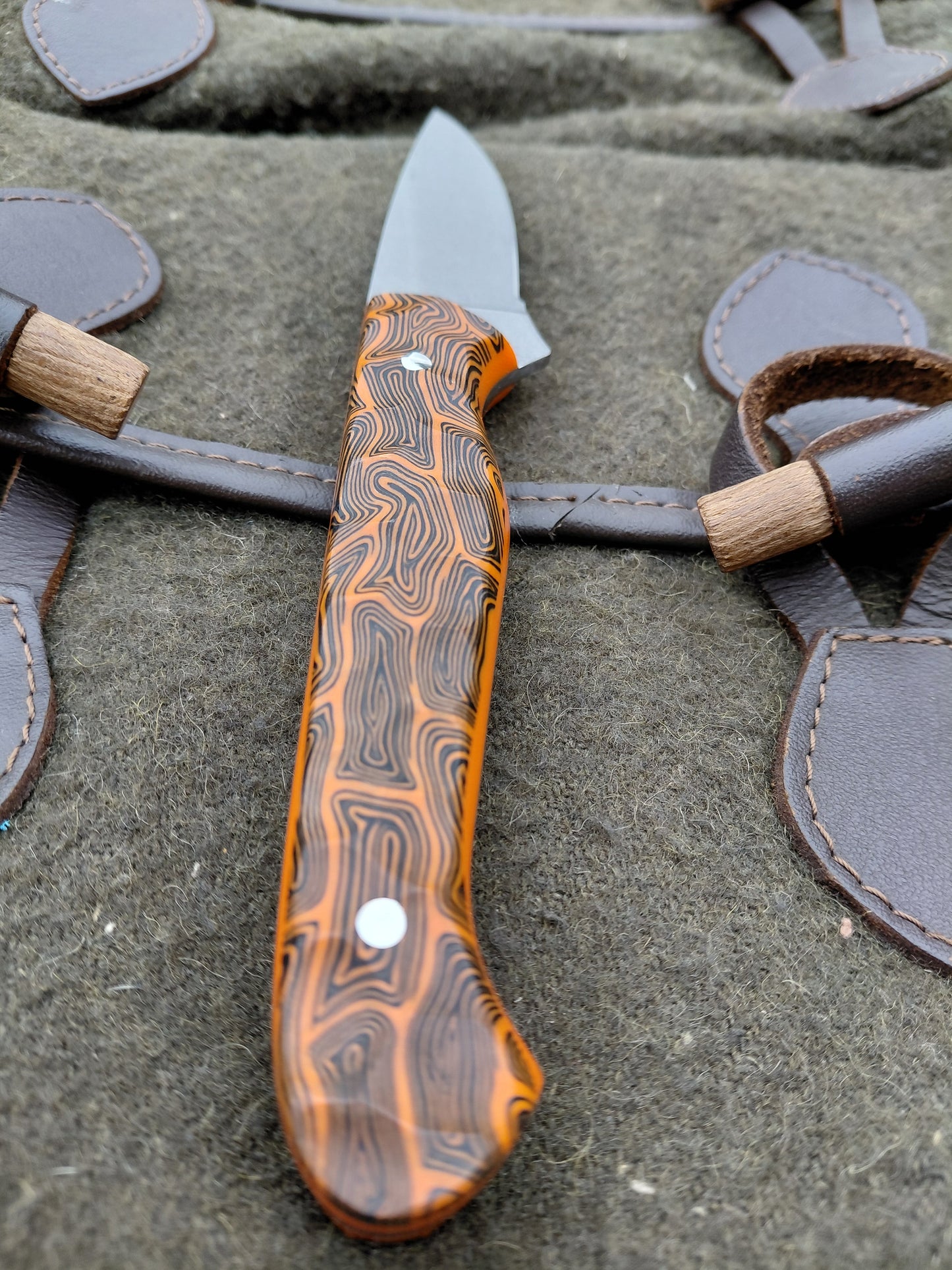 Catcher Orange Damascus G10