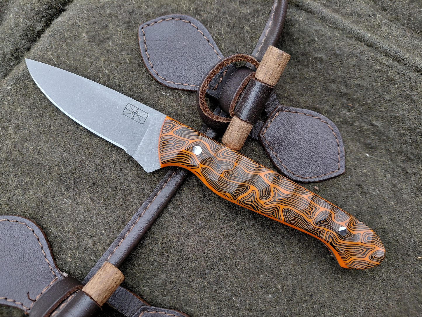 Catcher Orange Damascus G10